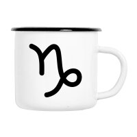 Emaille Tasse Steinbock Sternzeichen Zeichen in...
