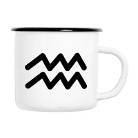 Emaille Tasse Wassermann Sternzeichen Zeichen in...