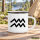 Emaille Tasse Wassermann Sternzeichen Zeichen in Weiß, 300 ml