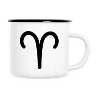 Emaille Tasse Widder Sternzeichen Zeichen in...