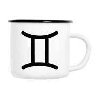 Emaille Tasse Zwillinge Sternzeichen Zeichen in...