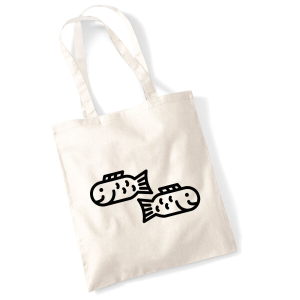 Jutebeutel Fische Sternzeichen Symbol 10 Liter