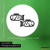 Aufkleber Fische Sternzeichen Symbol 10cm Sticker