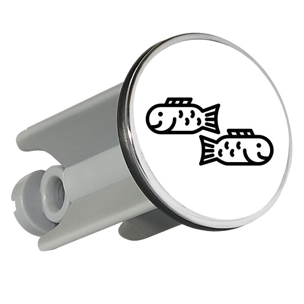 Waschbeckenstöpsel Fische Sternzeichen Symbol 4cm Abflussstopfen