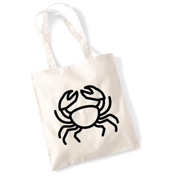 Jutebeutel Krebs Sternzeichen Symbol 10 Liter