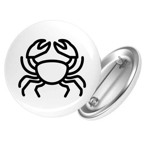 Button Krebs Sternzeichen Symbol