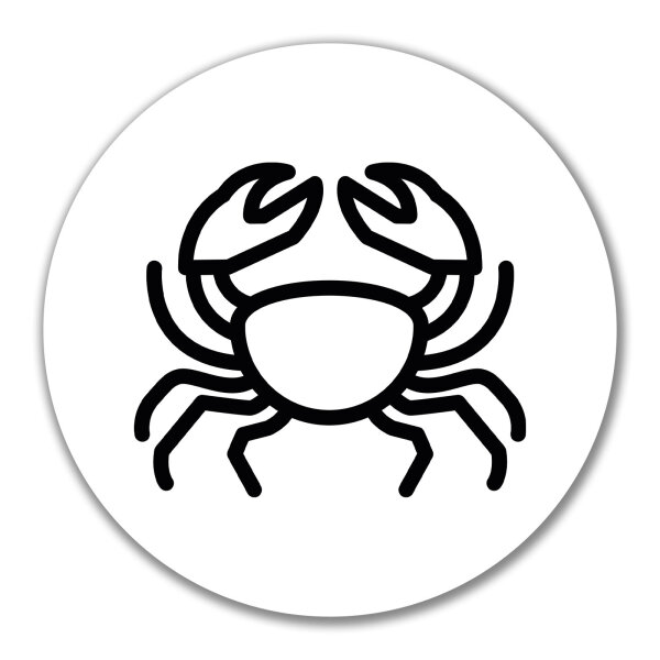 Aufkleber Krebs Sternzeichen Symbol 10cm Sticker