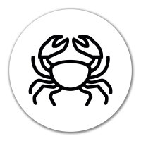 Aufkleber Krebs Sternzeichen Symbol 10cm Sticker
