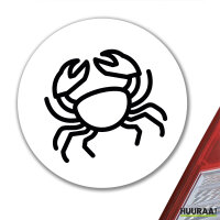 Aufkleber Krebs Sternzeichen Symbol 10cm Sticker