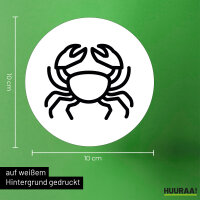 Aufkleber Krebs Sternzeichen Symbol 10cm Sticker
