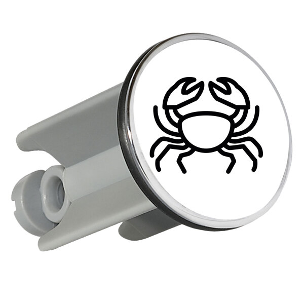 Waschbeckenstöpsel Krebs Sternzeichen Symbol 4cm Abflussstopfen