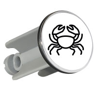 Waschbeckenstöpsel Krebs Sternzeichen Symbol 4cm...