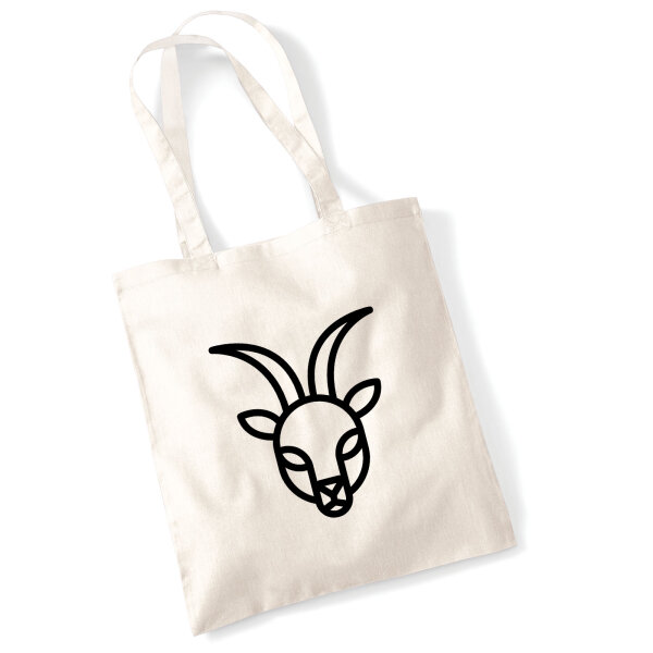 Jutebeutel Steinbock Sternzeichen Symbol 10 Liter