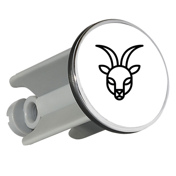 Waschbeckenstöpsel Steinbock Sternzeichen Symbol 4cm Abflussstopfen
