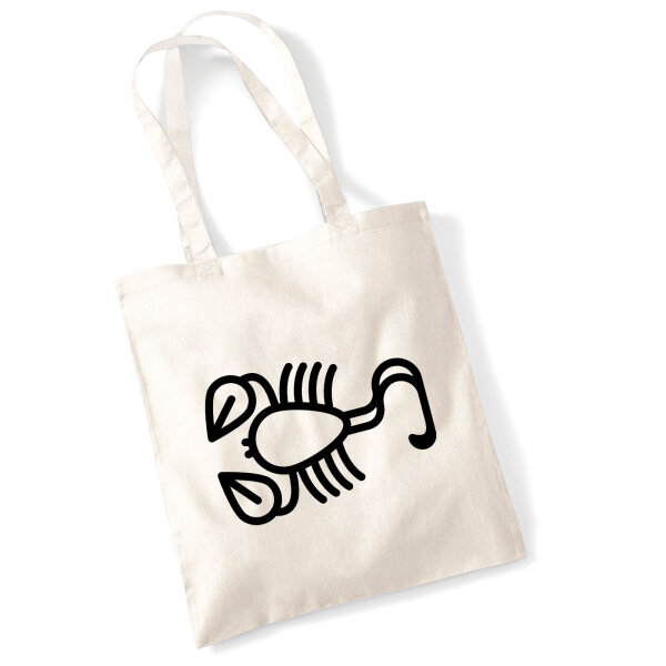 Jutebeutel Skorpion Sternzeichen Symbol 10 Liter
