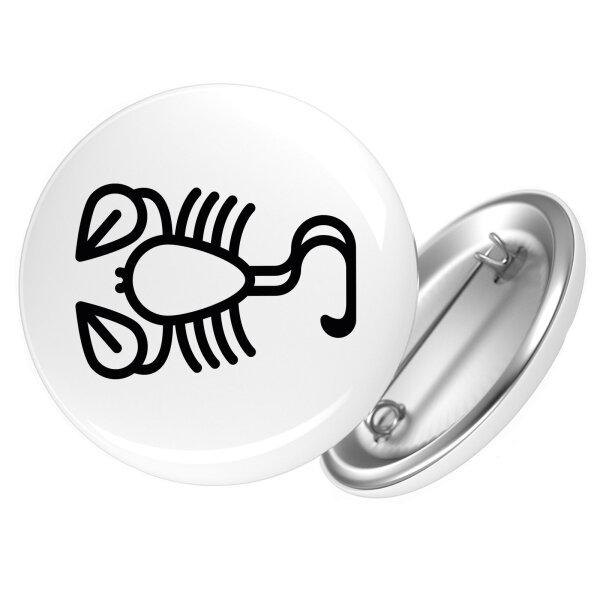 Button Skorpion Sternzeichen Symbol