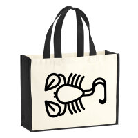 Jutetasche Skorpion Sternzeichen Symbol 21 Liter Black