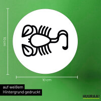 Aufkleber Skorpion Sternzeichen Symbol 10cm Sticker