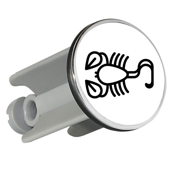 Waschbeckenstöpsel Skorpion Sternzeichen Symbol 4cm Abflussstopfen
