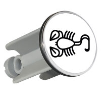 Waschbeckenstöpsel Skorpion Sternzeichen Symbol 4cm...