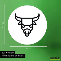 Aufkleber Stier Sternzeichen Symbol 10cm Sticker