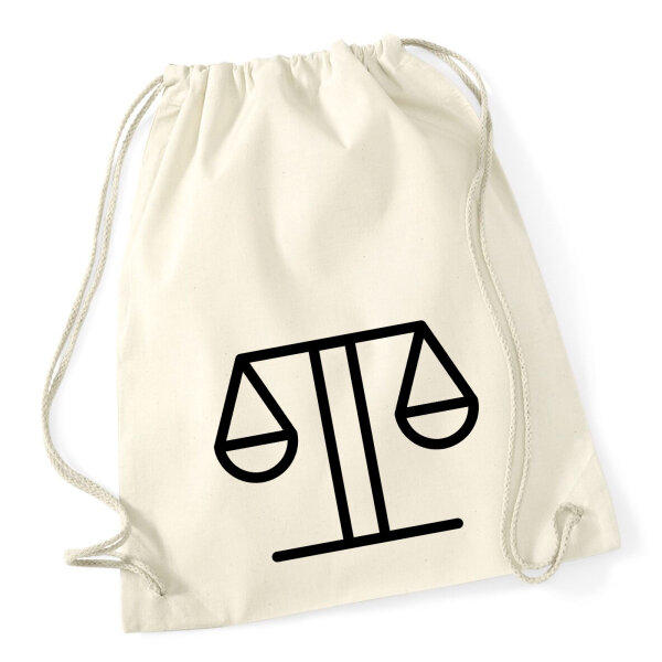 Turnbeutel Waage Sternzeichen Symbol 12 Liter