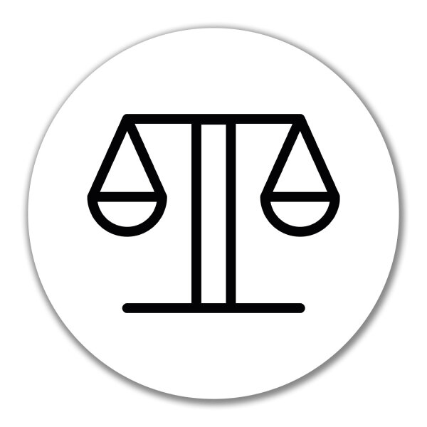 Aufkleber Waage Sternzeichen Symbol 10cm Sticker