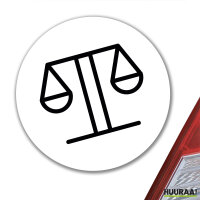Aufkleber Waage Sternzeichen Symbol 10cm Sticker