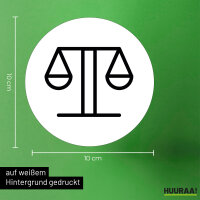 Aufkleber Waage Sternzeichen Symbol 10cm Sticker
