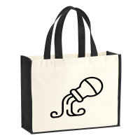 Jutetasche Wassermann Sternzeichen Symbol 21 Liter Black