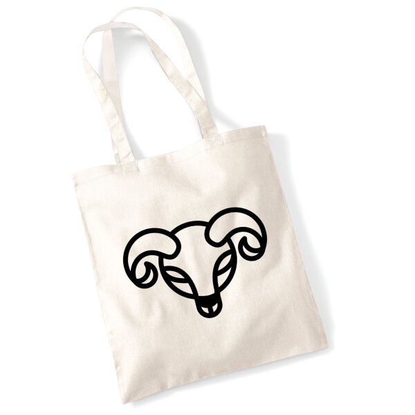 Jutebeutel Widder Sternzeichen Symbol 10 Liter