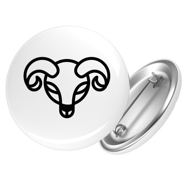 Button Widder Sternzeichen Symbol