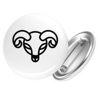 Button Widder Sternzeichen Symbol