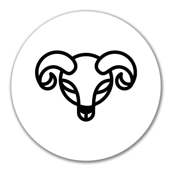 Aufkleber Widder Sternzeichen Symbol 10cm Sticker
