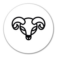 Aufkleber Widder Sternzeichen Symbol 10cm Sticker