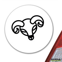 Aufkleber Widder Sternzeichen Symbol 10cm Sticker