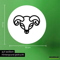 Aufkleber Widder Sternzeichen Symbol 10cm Sticker