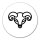 Aufkleber Widder Sternzeichen Symbol 10cm Sticker