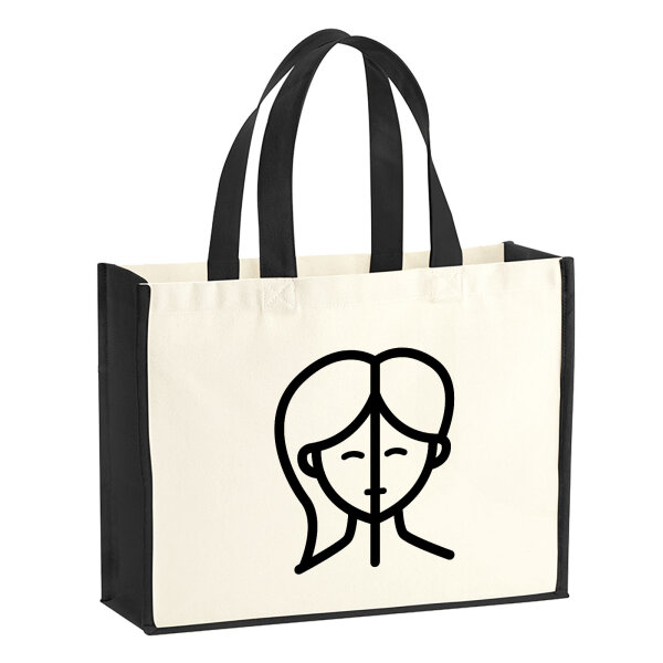 Jutetasche Zwillinge Sternzeichen Symbol 21 Liter Black