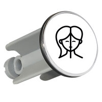 Waschbeckenstöpsel Zwillinge Sternzeichen Symbol 4cm...