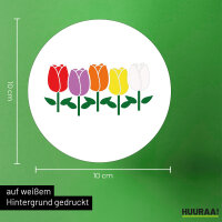 Aufkleber Tulpen Blüte 10cm Sticker