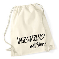 Turnbeutel Tagesvater mit Herz 12 Liter