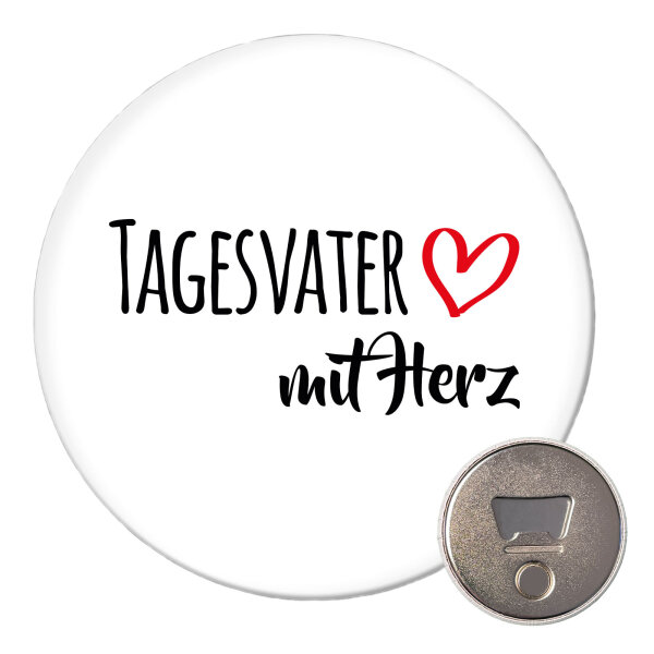 Magnet Tagesvater mit Herz 59mm Kühlschrankmagnet Flaschenöffner