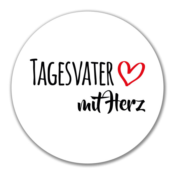 Aufkleber Tagesvater mit Herz 10cm Sticker