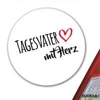 Aufkleber Tagesvater mit Herz 10cm Sticker
