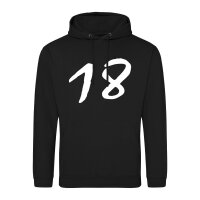 Unisex Hoodie 18 Geburtstag Größe S-3XL