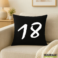 Kissen 18 Geburtstag 40x40cm