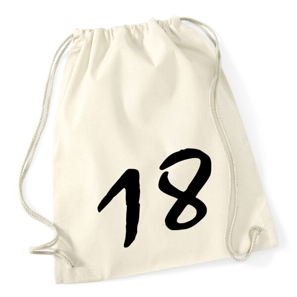 Turnbeutel 18 Geburtstag 12 Liter