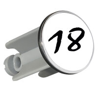 Waschbeckenstöpsel 18 Geburtstag 4cm Abflussstopfen