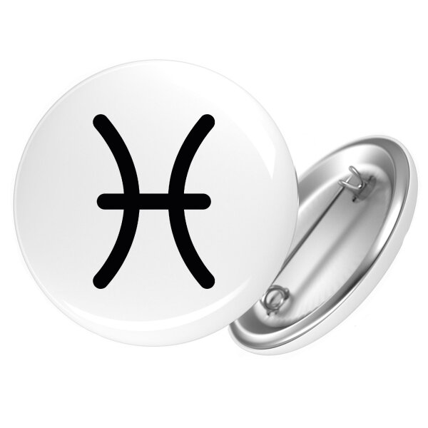 Button Fische Sternzeichen Zeichen